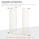 Cancelletto di Sicurezza per Cani 86x104,1 cm in Metallo e Plastica Bianco