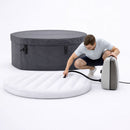 Vasca Idromassaggio Piscina Spa Semirigida Oasi 4 Adulti 2 Bambini 1000 L 184x184x73 cm in PVC Grigio
