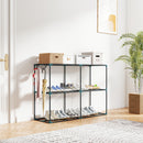 Portapiante a 3 Livelli Aperti 143x48x100 cm in Acciaio e Plastica Verde Scuro      