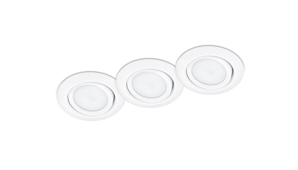 sconto Éclairage intérieur LED encastré en métal blanc mat