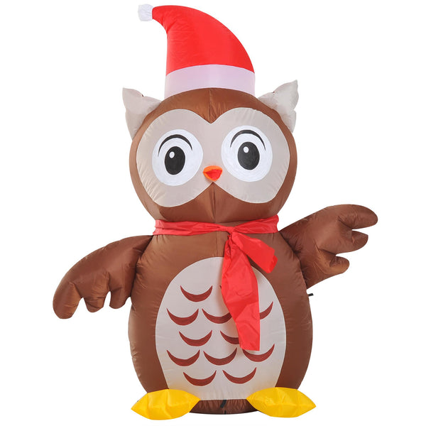Décoration de Noël Hibou Géant Gonflable Marron 90x50x120 cm prezzo