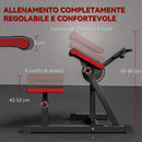 Panca per Curl Bicipiti con Seduta e Appoggio per Gomiti Regolabili Supporto per Pesi in Acciaio Nero      