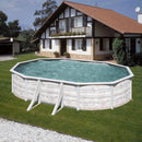 Piscina Ovale Fuori Terra 610x375xh120 cm in Acciaio e PVC Gre Finlandia