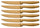 Ensemble de 6 couteaux de table à lame lisse en acier inoxydable Jacob Gold