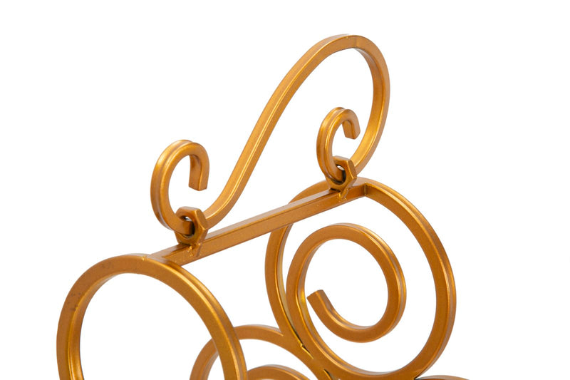 Porta Bottiglie Glam Ring 6 Posti 36x17,5x33,5 cm in Ferro Oro