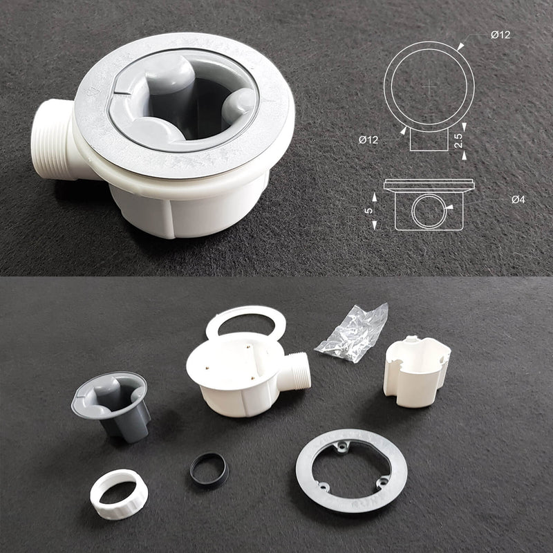 Piatto Doccia in Pietra  Pedrinelli Ardesia Stone Side Bianco Varie Misure