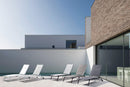 Lettino Prendisole da Giardino 61x192x96 cm con Ruote in Alluminio Antracite