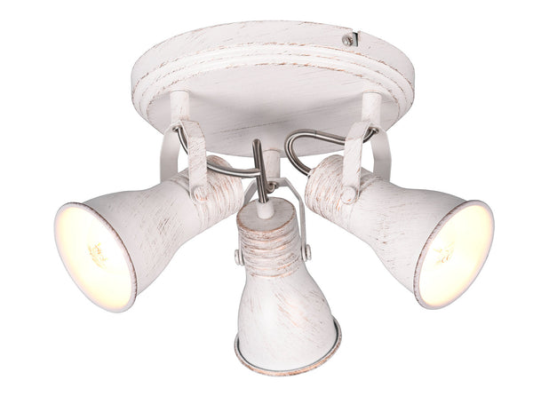 prezzo Plafoniera da Interno Attacco E14 in Metallo Bianco antico