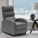 Poltrona Relax Reclinabile Manuale 69x91x102 cm in Similpelle Grigio