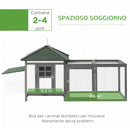 Pollaio per Galline 196x76x97 cm in Legno di Abete Bianco