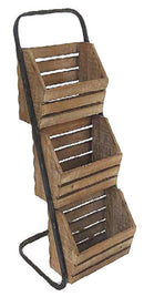 Scaffale Portapiante 3 Cestelli in Legno