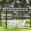 Pergola da Giardino 3,48x3m in Alluminio e Policarbonato Grigio