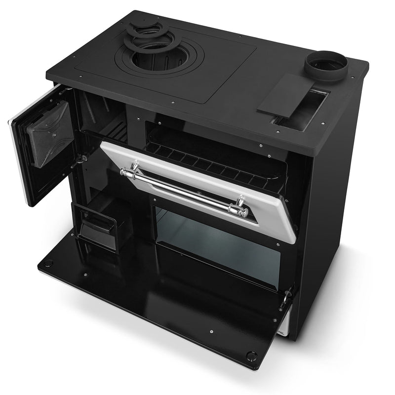 Cucina Stufa a Legna 9 KW 88x51xH81 cm Beatrice Bianca