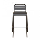 Sgabello Alto Vega 50x51x95 h cm in Acciaio Taupe