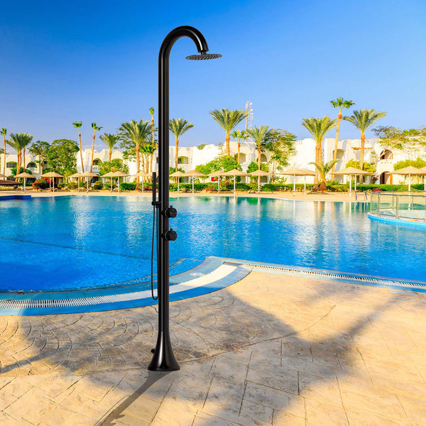 prezzo Doccia da Giardino in Acciaio Inox con Miscelatore e Doccino Sined Luna D Nero