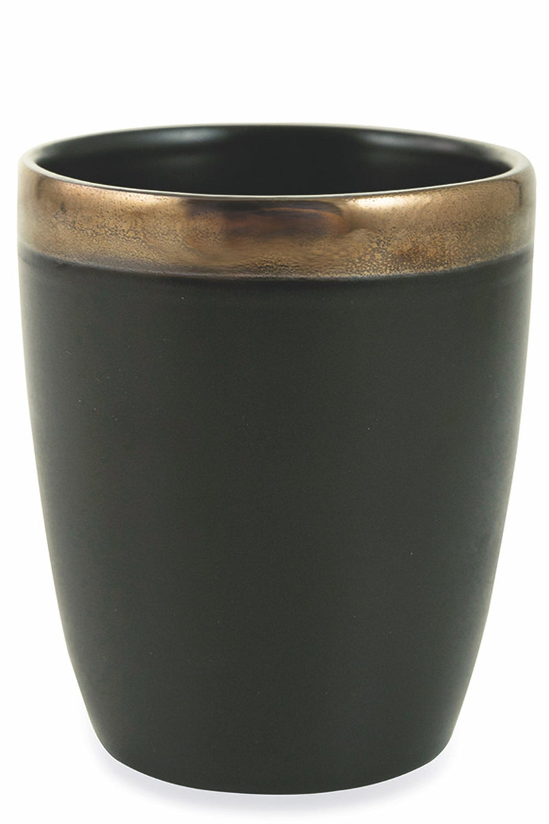 Set 6 Bicchieri per Acqua in Gres 330 ml Villa d'Este Home Tivoli Nero Naima