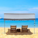 Tenda da Sole Autoportante 2,95x2,94 cm in Metallo e Poliestere Grigia