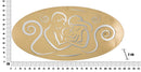 Pannello Nativity Oro 120x2x60 cm in Ferro MDF e Specchio Oro