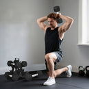Set di Manubri Palestra 2x4kg 2x6kg 2x8kg con Supporto in Metallo con Impugnatura Antiscivolo Nero      