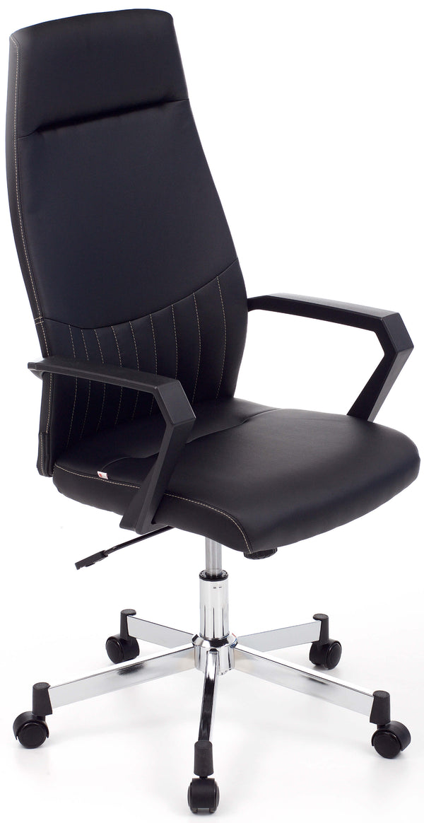 Fauteuil de bureau exécutif en simili cuir saké noir acquista
