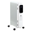 Stufa Termosifone ad Olio 42,5x24x63 cm 2180W 9 Elementi Bianca