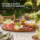 Vassoio Tagliere da Portata Ovale per Aperitivi 52x20 cm in Legno      