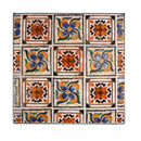 Set Tavolo e 2 Sedie da Giardino con Mosaico in Metallo Trieste