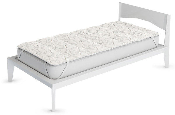 Surmatelas matelassé rembourré en fibre de cachemire avec élastiques taupe Différentes tailles sconto