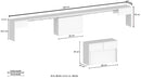 Panca Allungabile 66/290x25x45 cm Pratika Singola A Bianco Lucido  