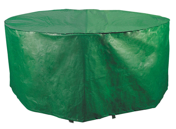 sconto Housse Imperméable Ø125x70cm en Polyester pour Tables de Jardin Rondes Vert Bauer