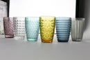 Set 6 Bicchieri Bibita in Vetro 380 ml Villa d'Este Home Tivoli Geometrie