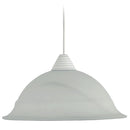 Sospensione D30 1xE27 Montatura Bianca Vetro Alabastro Bianco E-Energy Lidia