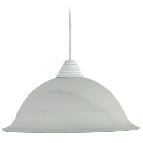 Suspension D30 1xE27 Cadre Blanc Verre Blanc Albâtre E-Energy Lidia prezzo