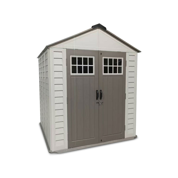 Casetta Box da Giardino Gardenia S 210x164x252 cm Area 3,44 mq in HDPE Grigio e Marrone Scuro prezzo