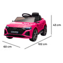 Macchina Elettrica per Bambini 12V Licenza Ufficiale Audi SQ8 E-Tron con Telecomando e Sedile Pelle Rosa