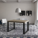 Tavolo Allungabile 120-224x90x77 cm Tecno Premium Tortora Telaio Antracite 