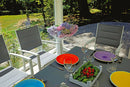 Tavolo Rettangolare da Giardino 150x90cm in Alluminio Vorghini Falconara Bianco e Grigio
