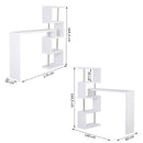 Mobile a Scaffali Libreria 4 Livelli con Tavolo in MDF  Bianco