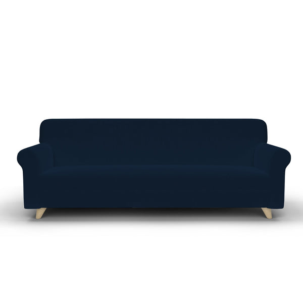 online Housse de canapé extensible 1, 2 et 3 places en tissu bleu foncé