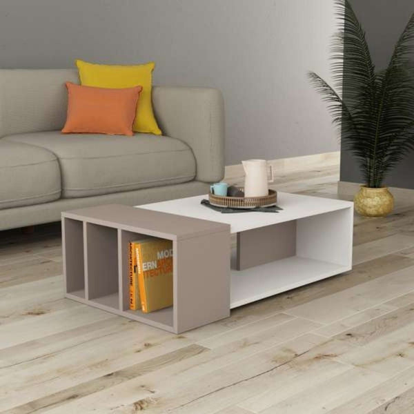 Tavolino da salotto 102x56,5x32 cm Anita tortora bianco sconto