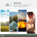 Tenda da Campeggio a Cupola per 2 Persone Estensibile 350x220x145 cm con 4 Porte e 3 Finestre Grigio