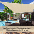 Tenda Vela da Giardino Quadrata 3,6x3,6 m  Beige