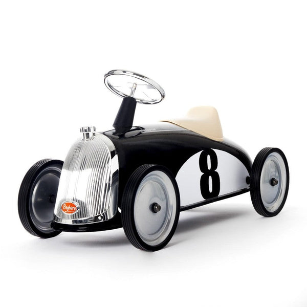 prezzo Voiture Porteuse de Course Vintage pour Enfants Baghera Rider Noir