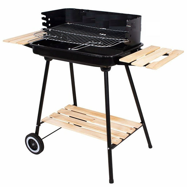 Barbecue a Carbone Esteban 104x46x88,5 cm con Griglia in Acciaio Inox e Paravento Nero online