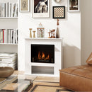 Camino a Bioetanolo da Pavimento da 0.9L con Ripiano Inferiore 86x30x82 cm Bianco  
