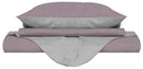 Copripiumino con Sacco e Federe Doubleface Rosa Antico\/Grigio Chiaro