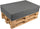Coussin pour Palette 120x80 cm en Simili Cuir Pomodone Gris Foncé
