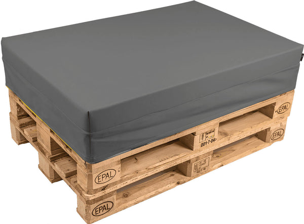 Coussin pour Palette 120x80 cm en Simili Cuir Pomodone Gris Foncé sconto