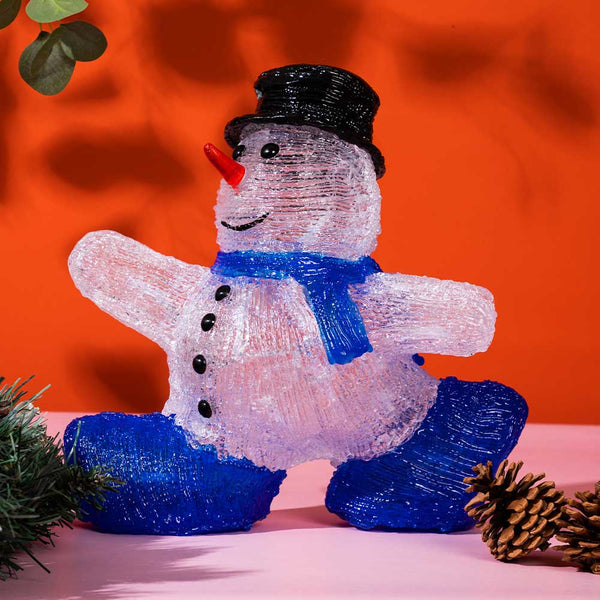 online Pupazzo di Neve Forma Acrilica Natalizio Led Illuminazione Esterni e Interni