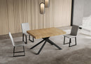 Tavolo Allungabile 120-380x90x74 cm Niket Quercia Natura Gambe Antracite